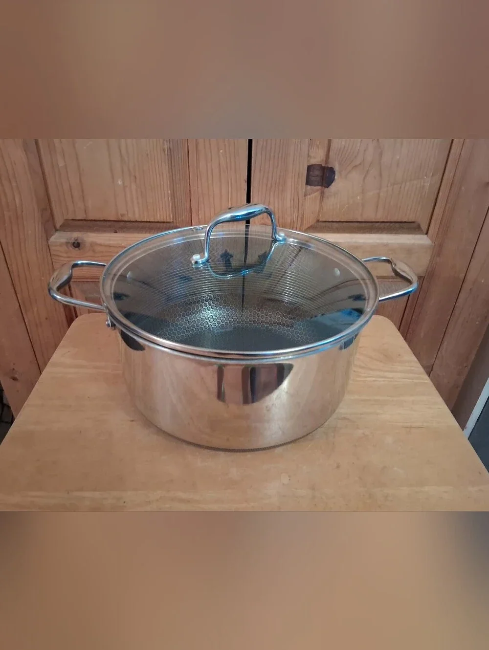HexClad 5-Quart Hybrid Stainless Steel Pot with Lid